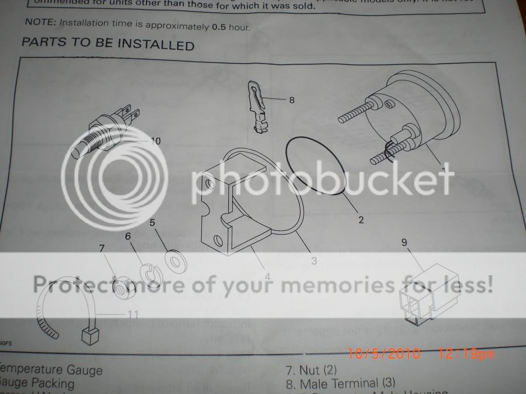 How To Install BRP Water Temperature Gauge w/pics SkiDoo